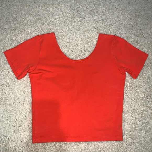 American Apparel Cotton Spandex Jersey Crop Tee - Picture 1 of 3